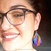 Multicoloured Teardrop Earrings | Rainbow Flames