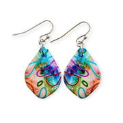 Rainbow Diamond Drop Earrings | Sguiggles |CHOOSE SIZE