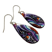 Multicoloured Long Teardrop Earrings | Acrylic Flow