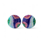 Multicoloured Abstract Round Studs | Rainbow Rockery 2 | 16mm