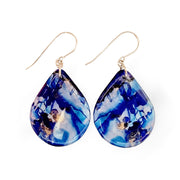 Blue Gold Shimmer Teardrop Earrings | CHOOSE STYLE