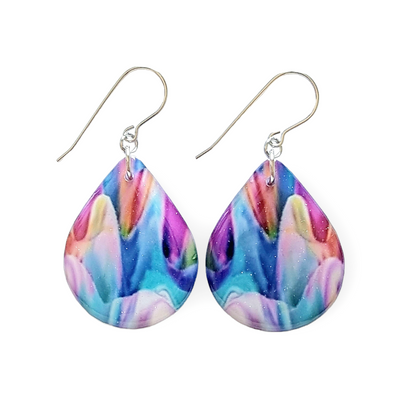 Multicoloured Teardrop Earrings | Petals