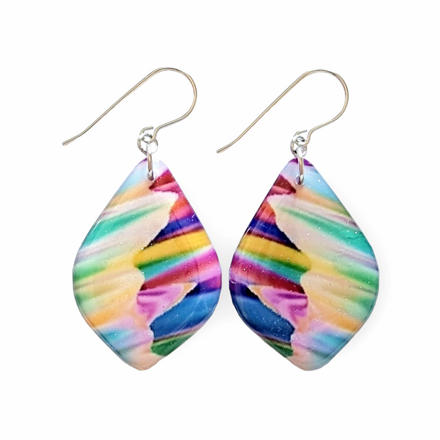 Rainbow Diamond Shape Earrings | Petals