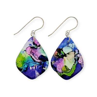 Multicoloured Diamond Drop Earrings | Acid Drops II