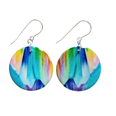 Multicoloured Circle Drop Earrings | Petals