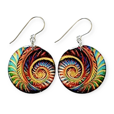 Spiral Shell Design Earrings | Nautilus II