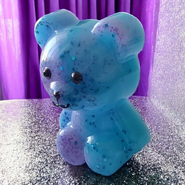 Teddy Bear | Blue Purple Glitter