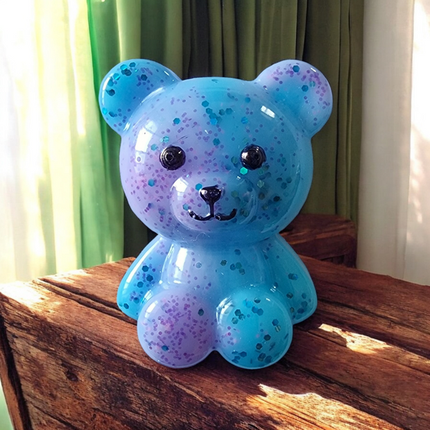 Teddy Bear | Blue Purple Glitter