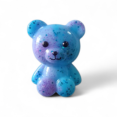 Teddy Bear | Blue Purple Glitter