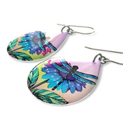 Colourful Dragonfly Teardrop Earrings- Rainbow