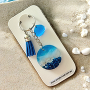 Blue Beachy Keychains - CHOOSE CHARM