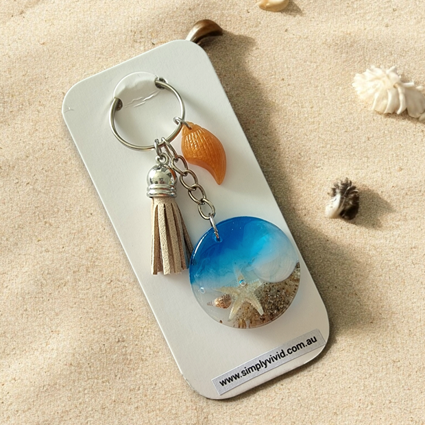 Natural Beachy Keychains - CHOOSE CHARM