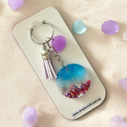 Purple Beachy Keychains - CHOOSE CHARM