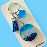 Blue Beachy Keychains - CHOOSE CHARM