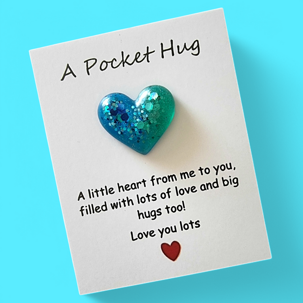 Pocket Heart - Blue/Teal