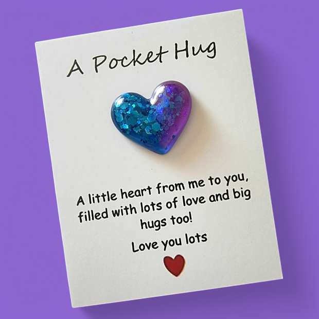 Pocket Heart - Blue/ Purple